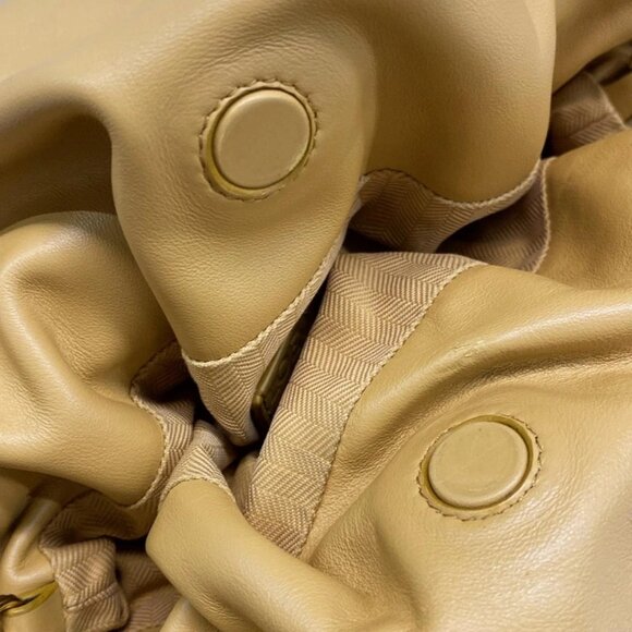 Auth LOEWE Flamenco Clutch Puffer - Light Brown Nappa Leather Clutch Bag